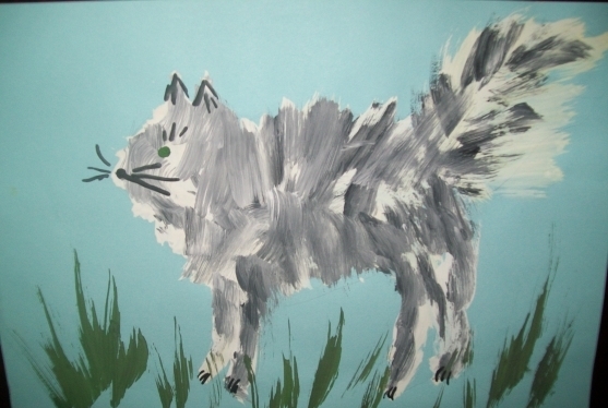 кошка рисунок