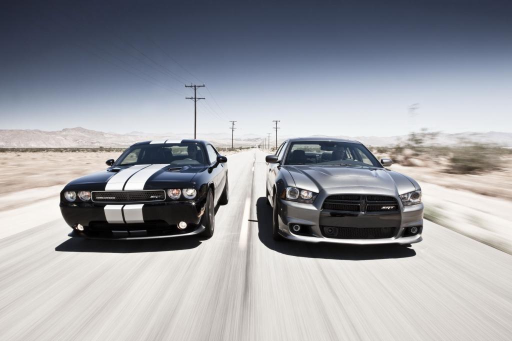 2012 Dodge Challenger (left) and 2012 Dodge Charger (right)