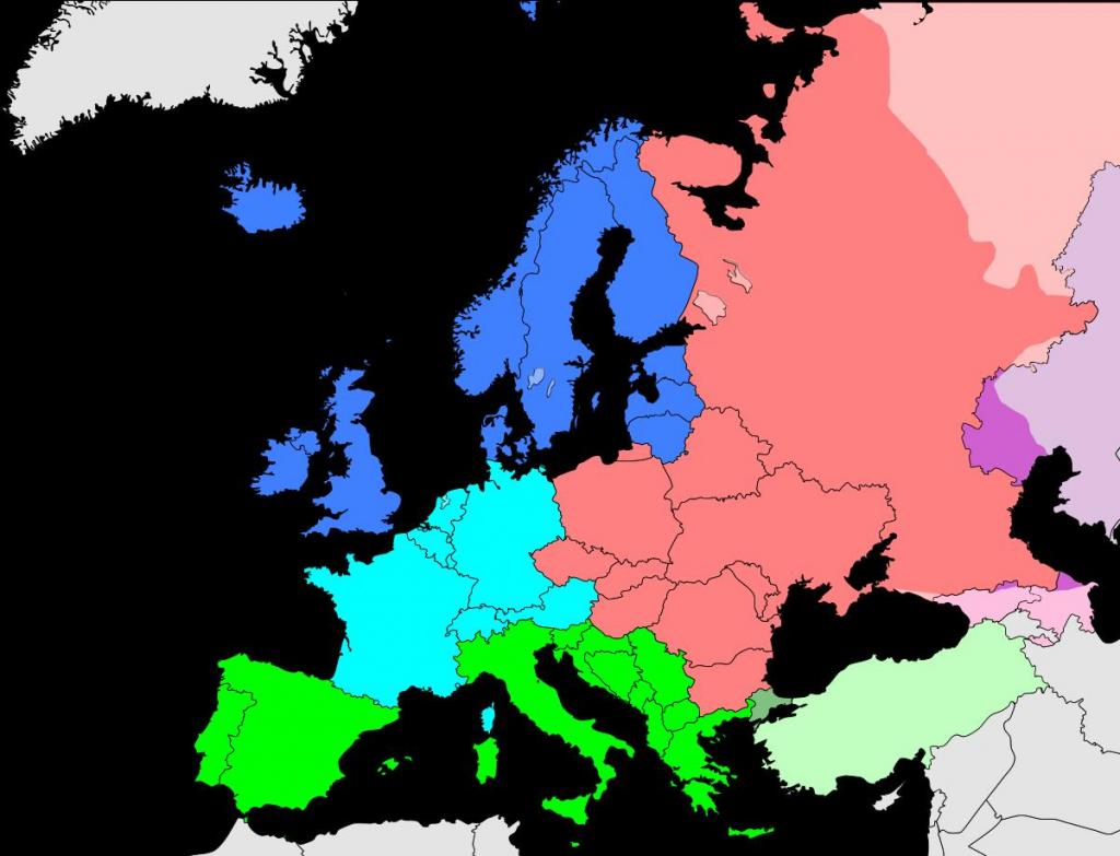 Деление Европы по версии ООН