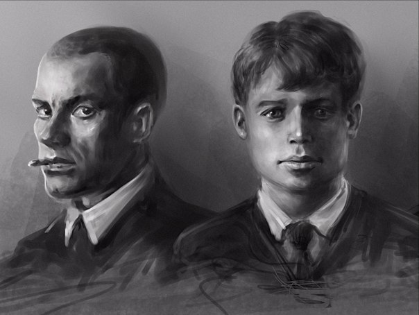 Сергей Есенин и Владимир Маяковский