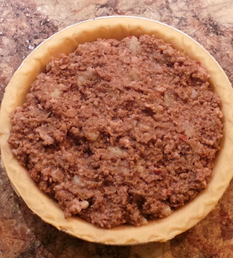 тарт с мясом и грибами
