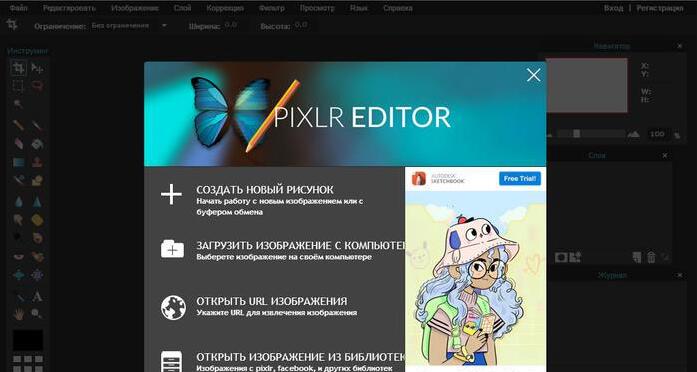 как выглядит Pixlr Editor